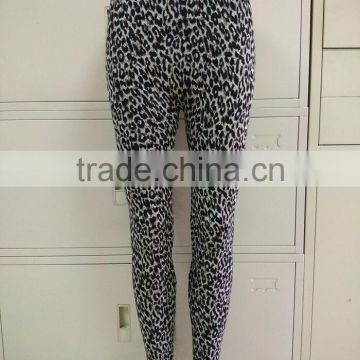 USA Sexy legging ladies Fleece lined jacquard leopard pattern leggings