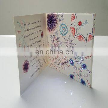 hot selling colorful led light up greeting flash card for gift