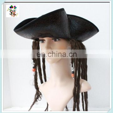 Captain Jack Dreadlocks Braided Halloween Costume Pirate Party Hats HPC-0200