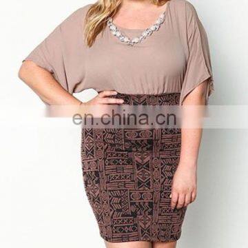Dongguan Hot Sell Women Dresses for Plus Size Dress Designs Fat Women Tribal Chiffon Dress With Necklace photo-3