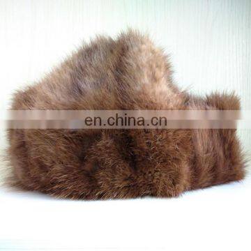 Yellow Wolf Fur Trapper Winter Hat for Dad Man photo-3