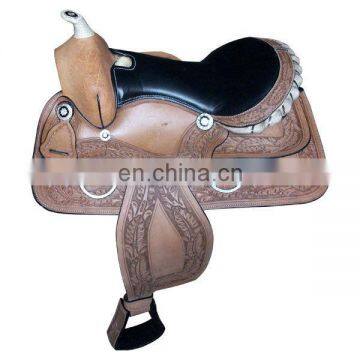 Hand Carved Leather Western Saddle in all sizes.