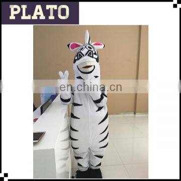 2016 ur zebra mascot costume/ plush fabric zebra mascot