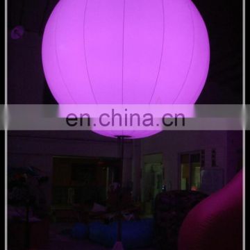 Hot! inflatable led tripod stand lighting balloon, purple advertising lighting balloon for stage decoration