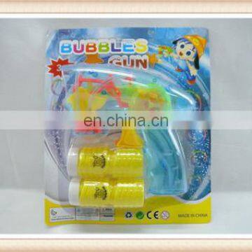 summer transparents toy with light, friction power soap bubble gun