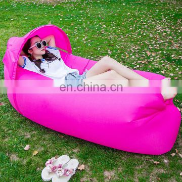 Hot selling on Amazon Inflatable lounge bag hammock air soft ship bed banana sofa