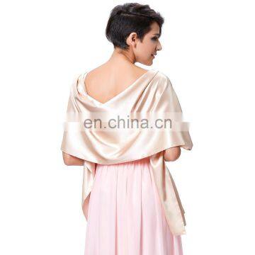 Kate Kasin 72*17" Scarf Wrap Neckerchief Champagne Satin Bridal Evening Dress Shawl KK000216-3