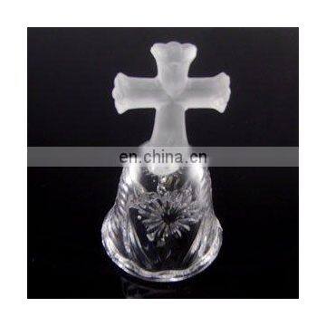 wedding souvenir Bell with cross top 24 % lead crystal