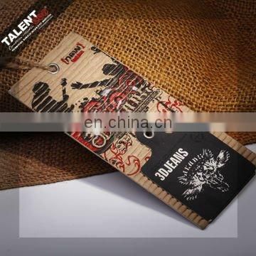 custom new jeans paper printed swing tag for garment