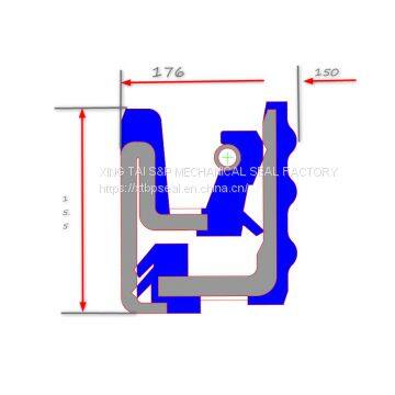 150*176*15,5/16 12013126B Rwdr-Kassette Oil Seal for Wheel Hub