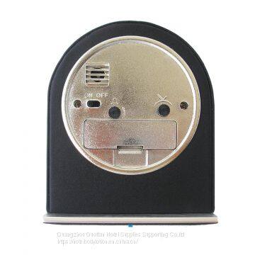 Silent Alarm Clock Leather Table Travel Home Hotel Alarm Clock With Nightlight for Office Bedroom Living Room Decoration photo-4