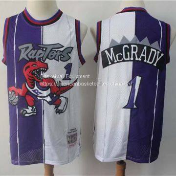 Toronto Raptors #1 McGrady Throwback white&purple Jersey