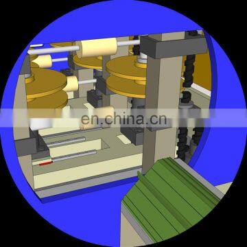 Automatic rolling machine for window and door with two-axis