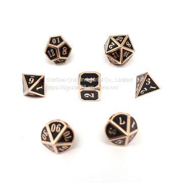 High Quality Custom Printed Dice Custom Colorful Engraver Bulk Game Metal Dice Manufacturer