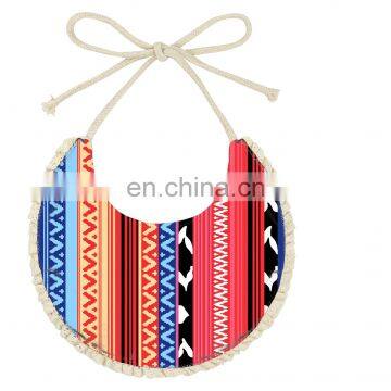 Newborn Soft Minky Bibs Infant Round Shape Droob Bibs photo-2