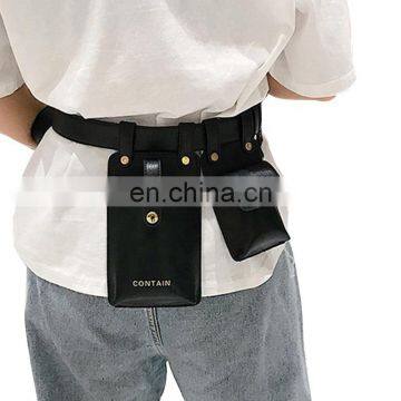 TWOTWINSTYLE PU Leather Belts High Waist Vintage Fashion New 2020 Summer