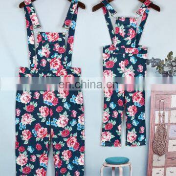 2019 Summer Family Matching Floral Print Overalls Mommy And Me Pants (this Link for Girls,1-12years) photo-3