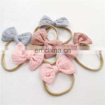 Organic Muslin New Born Baby Headband Cotton