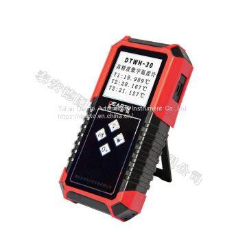 Handheld precision multi-channel temperature and humidity testing digital readout gauge