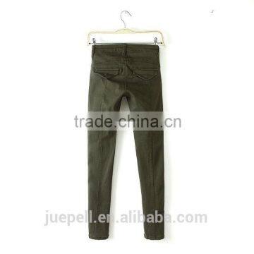 OEM Guangzhou Clothing 2015 New Style Casual Ladies Long Skinny Pants