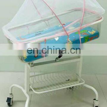 Safety and Comfortable Plastic Abs Baby Bassinet Crib Newborns Trolley Medical Infant Sleep Adjustable Hospital Baby Cart photo-4