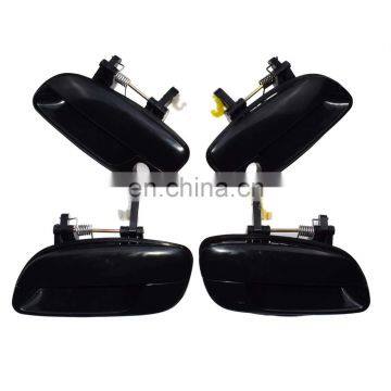 4 X Outside Front & Rear LEFT RIGHT Black Door Handle For Hyundai 2001 2006 Elantra