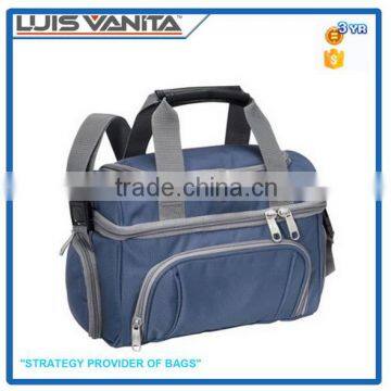 Hot Sale Protable Blue 6 Can Cooler Bag