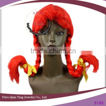 new design ladies synthetic festival long plaits orange braided wigs for sale