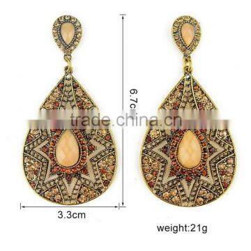 fancy earrings for party girls double sided new model fashion pendiente dije arete para mujer esposa Novia