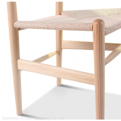 CH36 Wood and Rattan Chair Antique Oak Chairs Wooden Restaurant Chairs White Wooden Kitchen Chairs Wooden Chair With Handle photo-4