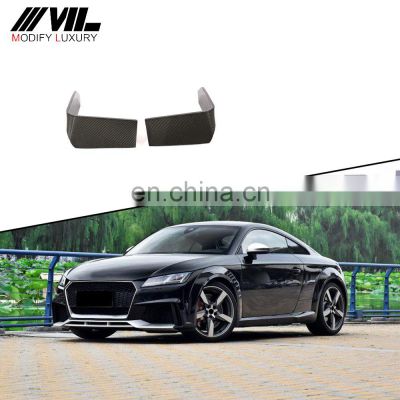 Carbon Fiber Front Fog lamp Cover front  splitter  for Audi TT RS 2016-2018