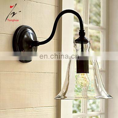 American Vintage Wall Lamps Glass Shell Retro Loft Wall Sconces Bedroom Living Room Hallway Light Fixtures Arandela De Parede