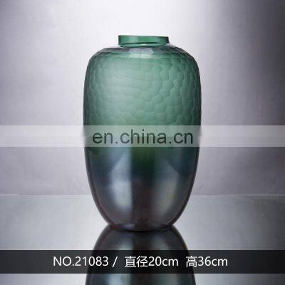 Modern Design Scale Pattern Glass Vase Decor High End Flower For Home Decoration photo-3