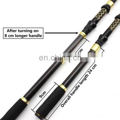 1,8 м, 2,1 м, 2,4 м, 2,7 м, 3,0 м, 3,6 м углеродный спиннинговый удочерный ствол с керамическими колец направляющими и катушкой, антизавитковый телескопический удочерный ствол photo-2