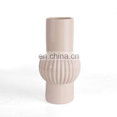 Amazon Hot Sale Wholesale China Pink Delicate Christmas Ball Flower Decorative Vases Wholesale Vase Home Ceramic Decor for Table photo-5