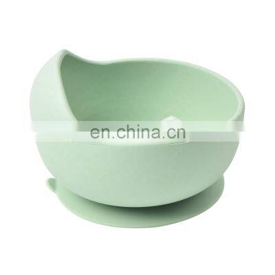 Baby Bowl Spoon Silicone Tableware Children's Wooden Handle Silicone Spoon Children's Suction Cup Baby Silicone Bowl photo-2