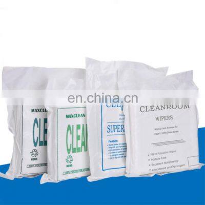 8x8 10x10 Eco-friendly Disposable Lint-free Industrial Wiper 3ply Industry Paper Low Lost Cleanroom Wipers