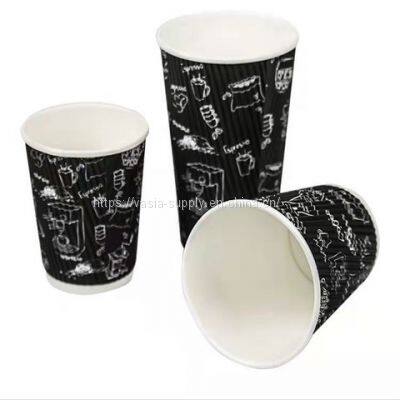 Custom Printed 12oz printing Hot Single Wall Foil Printing Paper Cup