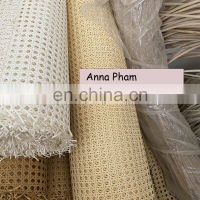 Factory High Quality Natural Mesh Rattan Cane Webbing Roll / Best Price Woven Bleashed Rattan Webbing Cane photo-5