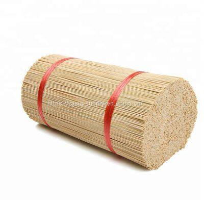 Food Grade BBQ Skewers 25CM Factory Wholesale Natural 2mm bamboo barbecue stick