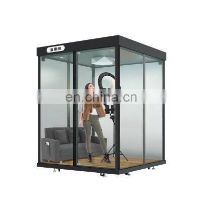 30dB Sound Proof Denoise Room With 10mm Transparent Tempered Glass Audiometric Booth Piano for School photo-4
