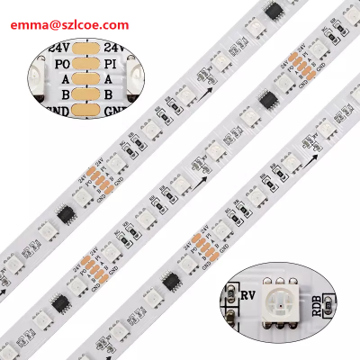 SMD5050 DMX512 Flexible Led DMX Strip Light Dc24V Full color Rgb Rgbw Digital dmx512 LED Strip