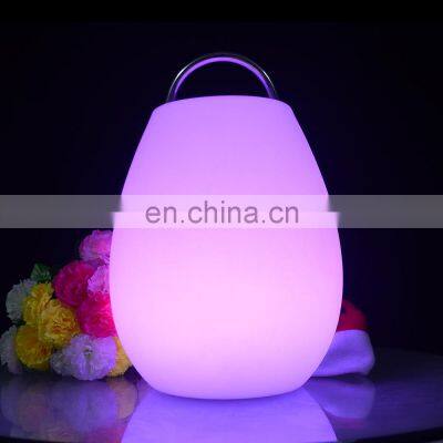 Led Color Changing Table Lamp Egg Shaped Restaurant Hotel Rechargeable Cordless Led Table Night Light Lamp photo-3