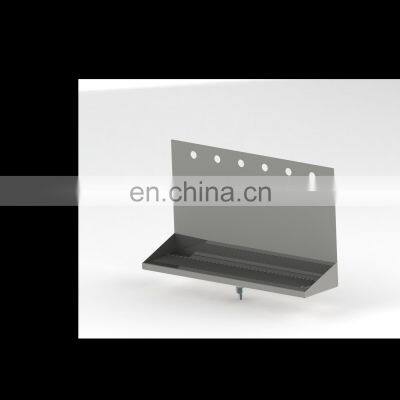 Shank Mounted Drip Tray Brushed Stainless With Drain 6 Faucets photo-3