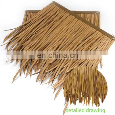 new design artificial fireproof UV-resistant anti-degumming synthetic thatch coconut palm leaves thatch roof