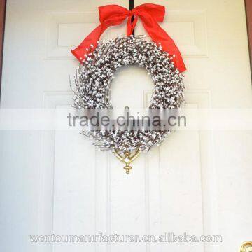 Christmas White Berry Wreath For Holiday front door decor