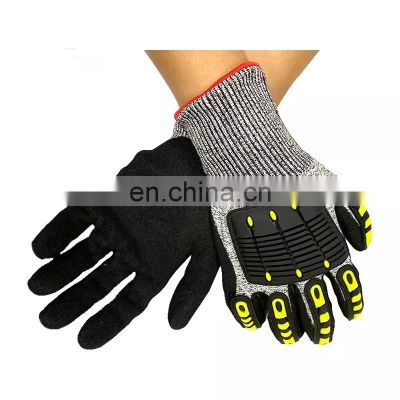 Construction Industrial Cut Resistant Protection Hand Safety Impact Gloves for Mechanic Working