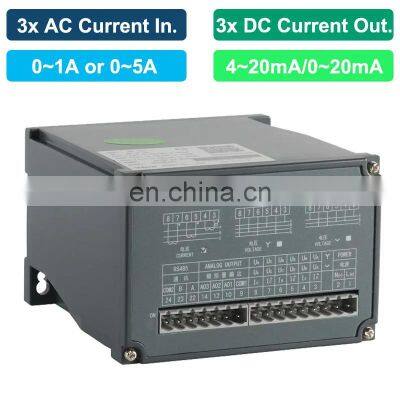 Paired With PLC for Industrial Automation 3 Phase AC Current Electrical Analog and Digital Transducer With RS485 Modbus-RTU Opt photo-2