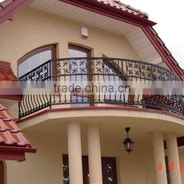 Wrought iron balcony window