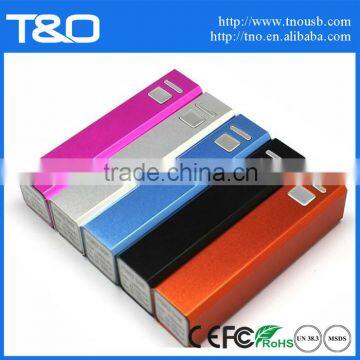 2600mAh portable power bank phone charger metal